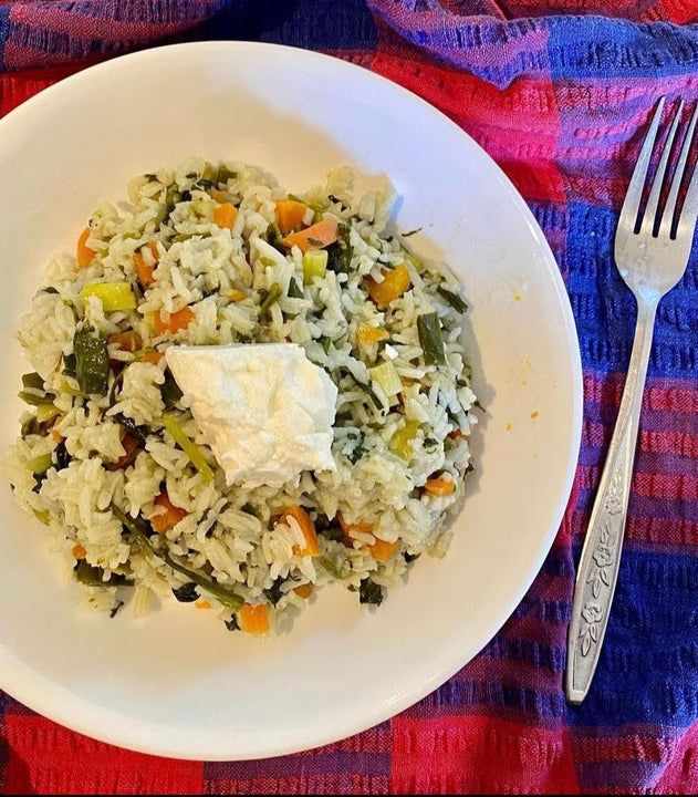 Nikolaos' Spanakorizo with Carrot 🥕and Chilli 🌶(Greek Rice)