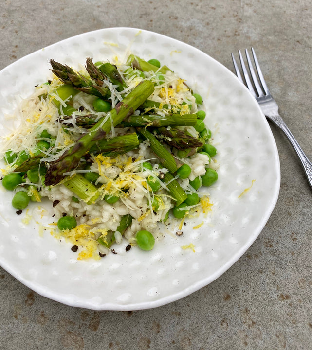 Asparagus Risotto using Ferron Carnaroli Rice 🌱Almost no stir