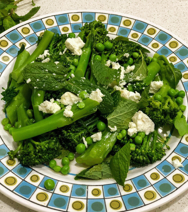 Broccolini, pea, spinach and mint salad🍃-Fresh Connection