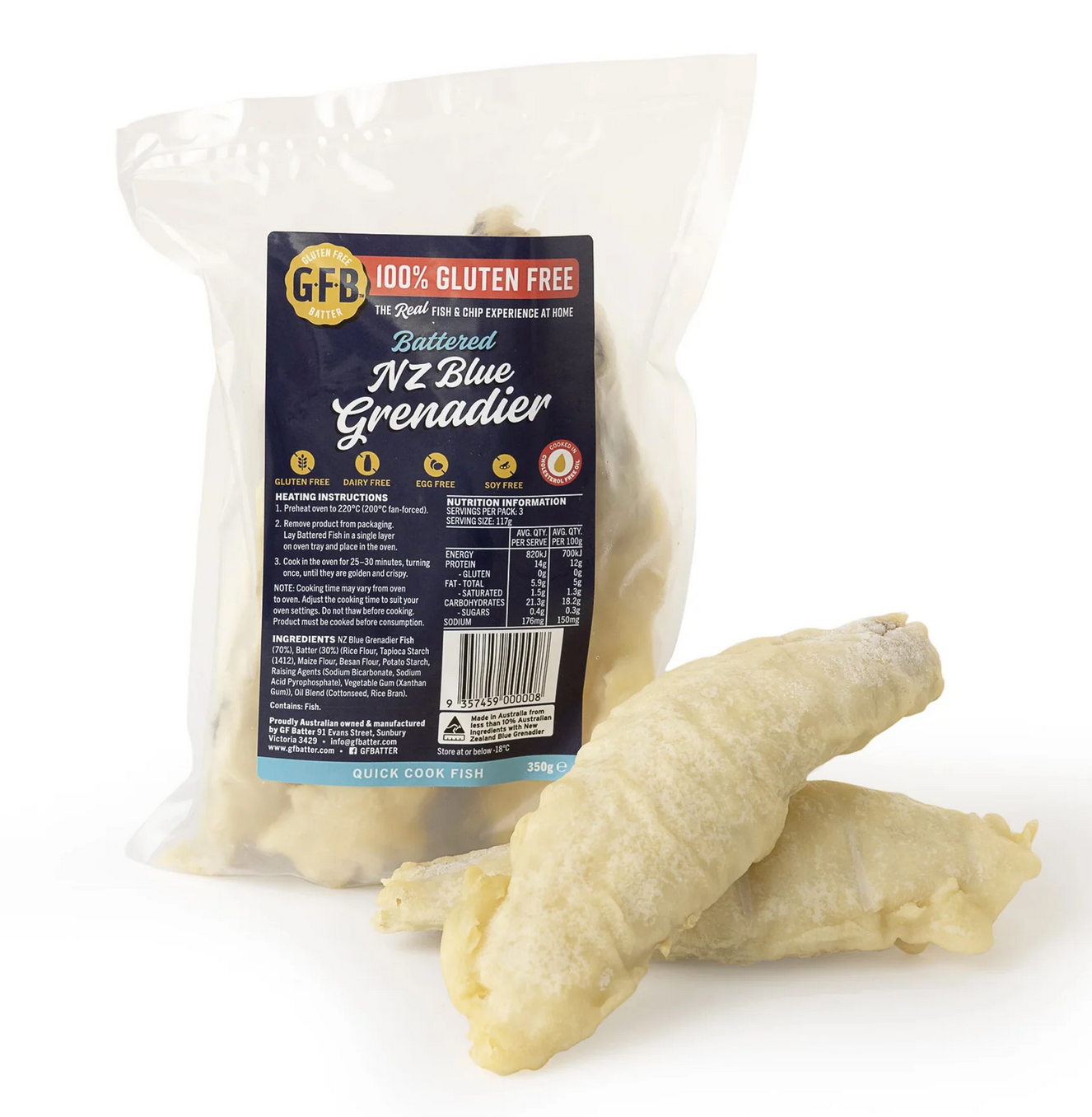 GFB Gluten Free Batter Fish 3 pieces (frozen)