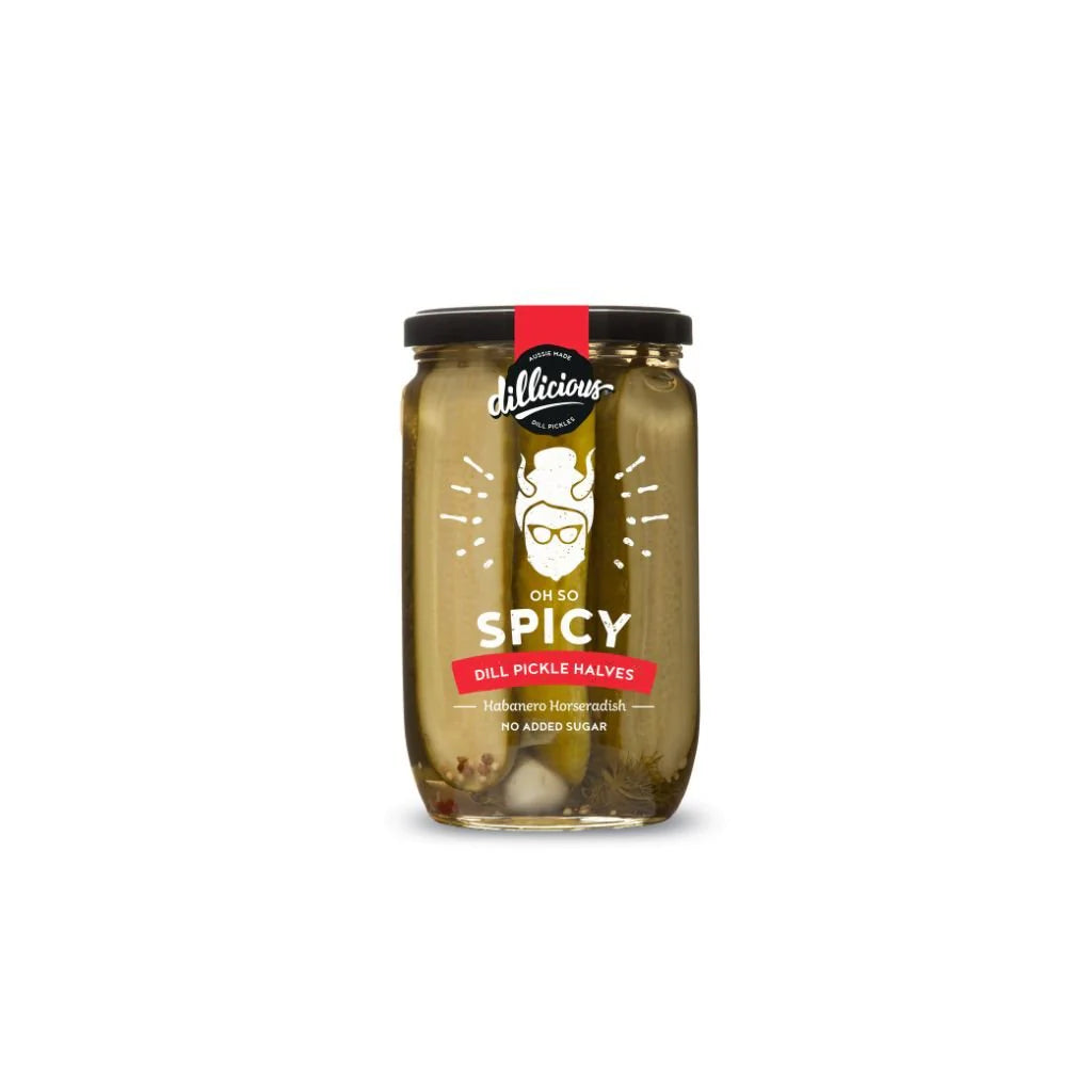 Dillicious Oh So Spicy Dill Pickles Halves 675g