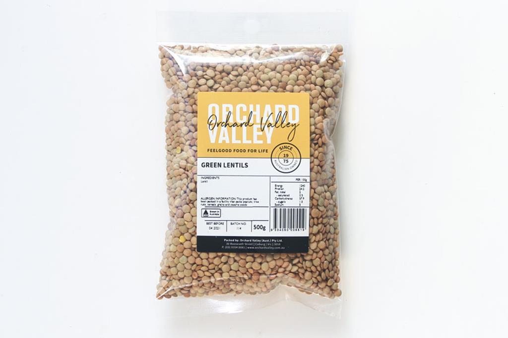 Orchard Valley Green Lentils 500g-Groceries-Orchard Valley-Fresh Connection